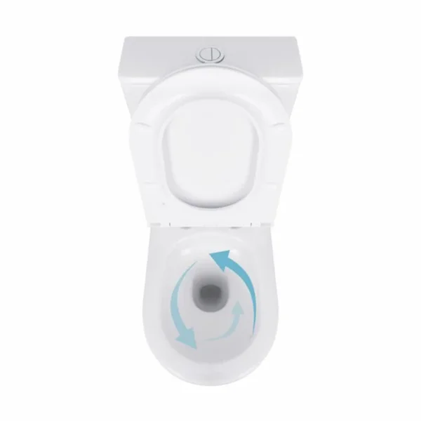 Унітаз-компакт підлоговий Qtap Robin New Ultra Quiet білий безобідковий з сидінням Soft-close (QT13226083AW)