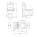 Унітаз-компакт підлоговий Qtap QT18226092AW Virgo Ultra Quiet керамічний білий, безобідковий з сидінням Soft-close (QT18226092AW)
