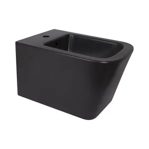 Подвесное биде Qtap QT17551303GMB Tern New керамическое черное матовое с отверстием под смеситель (QT17551303GMB)