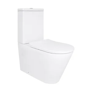 Унитаз-компакт напольный Qtap QT28228300W Vlasta Ultra Quiet белый безободковый с сиденьем Soft-close (QT28228300W)
