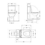 Унитаз-компакт Qtap QT27228303W Stenava белый безободковый с сиденьем Soft-close (QT27228303W)