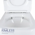 Унитаз-компакт Qtap QT27228303W Stenava белый безободковый с сиденьем Soft-close (QT27228303W)
