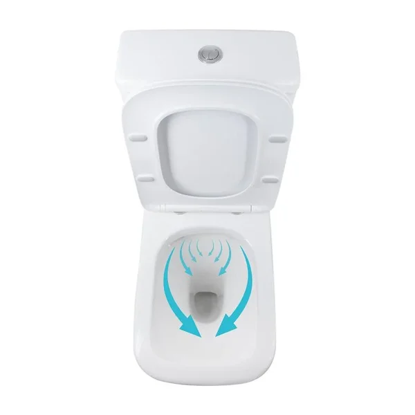 Унитаз-компакт Qtap QT27228303W Stenava белый безободковый с сиденьем Soft-close (QT27228303W)