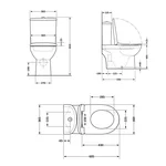 Унітаз-компакт підлоговий Qtap QT06228380BW Dove Rimless білий керамічний з дюропластовим сидінням Soft-close (QT06228380BW)