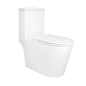 Унитаз-моноблок напольный Qtap Kolibri Ultra Quiet безободковый с сиденьем Soft-close WHITE QT10226380W
