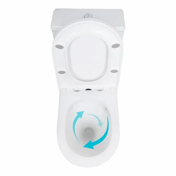 Унітаз-моноблок підлоговий Qtap Kolibri Ultra Quiet безобідковий з сидінням Soft-close WHITE QT10226380W