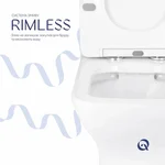 Унітаз підлоговий Qtap QT03228302W Aries Rimless керамічний білий безобідковий із сидінням Soft-close (QT03228302W)