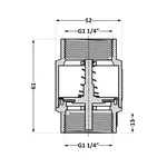 Зворотний клапан Thermo Alliance Standart TAS240W32 латунний із латунним штоком 1 1/4