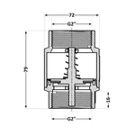Зворотний клапан Thermo Alliance Standart TAS240W50 латунний з латунним штоком 2