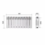 Радиатор биметаллический Thermo Alliance Bi-Ferrum 300/100 1,15 кг