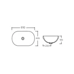 Раковина Qtap Leo 610x405x185 White QT11118014W