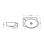 Раковина Qtap Leo 430x285x160 White QT11111008LW