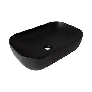 Раковина-чаша Qtap QT132143PMBMBN Robin керамическая черная матовая 600×390×150 мм (QT132143PMBMBN)