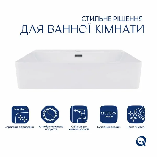 Раковина Qtap Nando LT 610х420х140 White QT12116146W