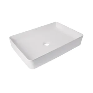 Раковина-чаша Qtap QT171180841W Tern керамическая белая накладная прямоугольная 600×400×110 мм (QT171180841W)