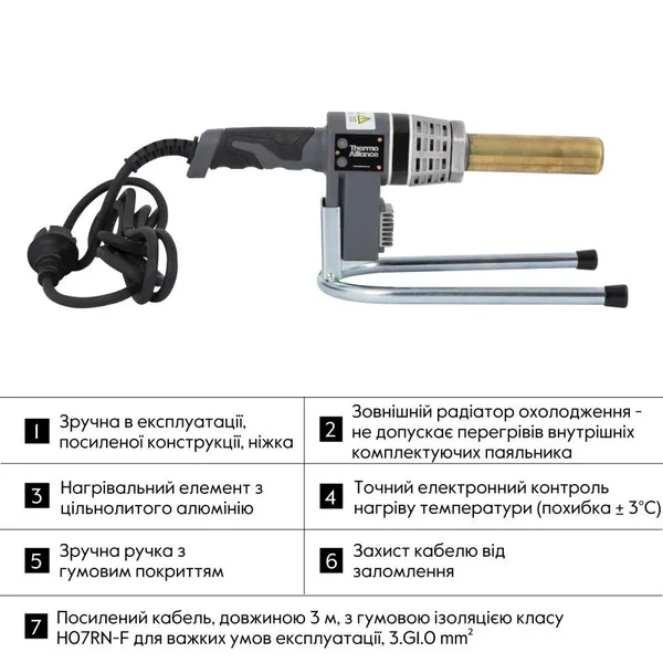 Паяльник для пластикових труб Thermo Alliance STD-102 Ø20-32 (автоматичний 700W)