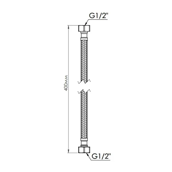 Гибкая подводка для воды Thermo Alliance 1/2x1/2 Standart нейлоновая 40 см 1/2