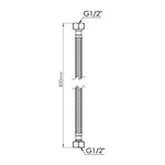 Гибкая подводка для воды Thermo Alliance 1/2x1/2 Standart нейлоновая 80 см 1/2