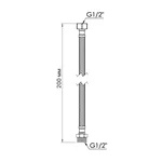 Гибкая подводка для воды Thermo Alliance 1/2x1/2 Standart в нейлоновой оплетке 20 см 1/2
