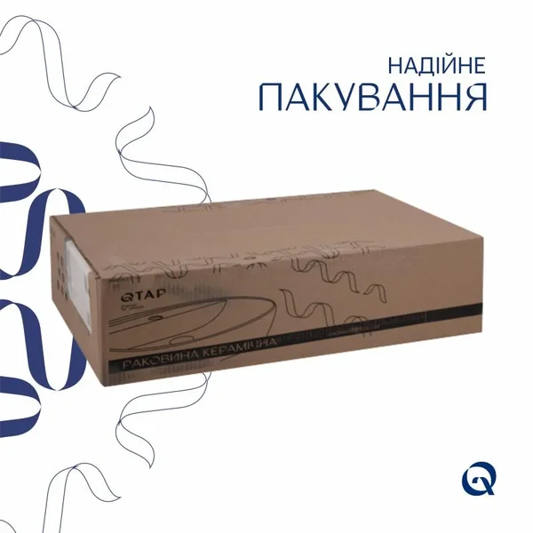 Раковина Qtap Scorpio керамическая белая врезная 615×390 мм (QT1411K491WN)