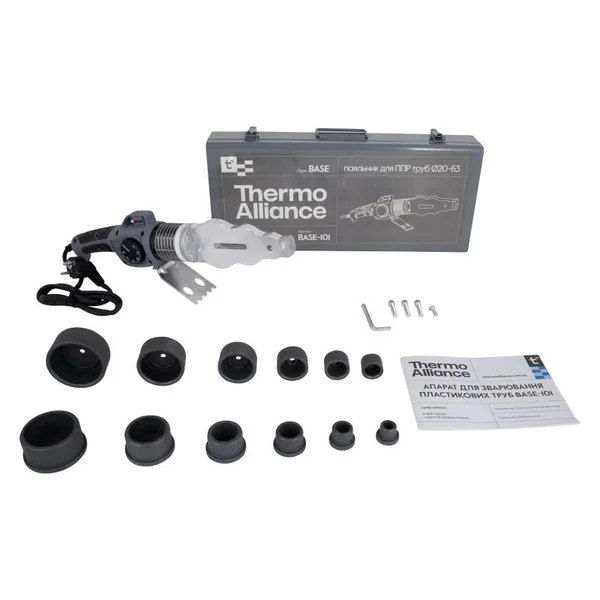 Паяльник для PPR труб Thermo Alliance BASE-101 механічний 1500 Вт Ø20-63 мм (BASE-101)