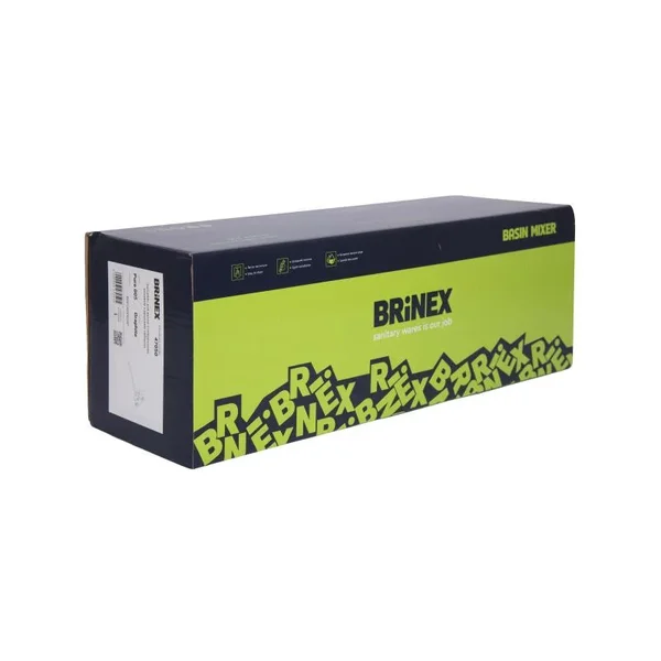 Смеситель для ванны графит Brinex Pure 005 с длинным поворотным изливом с душевым гарнитуром (BRIPUR005GRP)