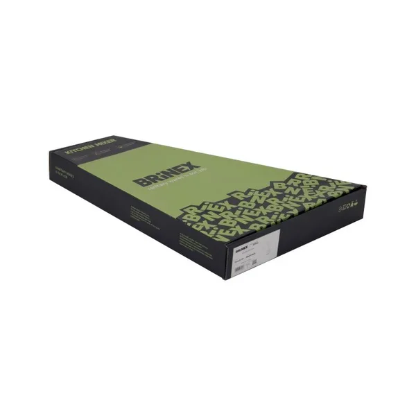 Смеситель для кухни Brinex Pure 015F из нержавеющей стали графитовый с поворотным U-образным изливом (BRIPUR015FGRP)