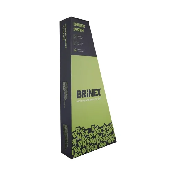Душевая система Brinex BRIPUR1030NKL Pure 1030 из нержавеющей стали на 3 потребителя (BRIPUR1030NKL)