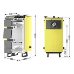 Котел твердотопливный Thermo Alliance Ferrum W V 5.0 FW 22 стальной мощностью 22 кВт (FW22V50)