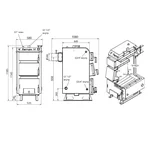 Котел твердотопливный Thermo Alliance Ferrum W V 5.0 FW 22 стальной мощностью 22 кВт (FW22V50)