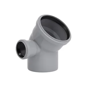 Коліно каналізаційне TA Sewage 110/110/4550/90 2P 110/110/45+50/90 поліпропіленове сіре, двоплощинне ліве (SD00053219)