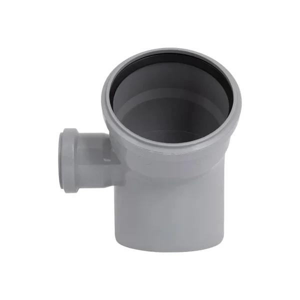 Коліно каналізаційне TA Sewage 110/110/4550/90 2P 110/110/45+50/90 поліпропіленове сіре, двоплощинне ліве (SD00053219)