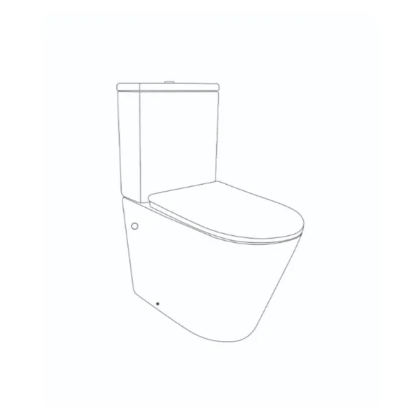 Унітаз-компакт підлоговий Qtap QT16222182TW Swan Ultra Quiet керамічний білий, безобідковий із сидінням Soft-close (QT16222182TW)