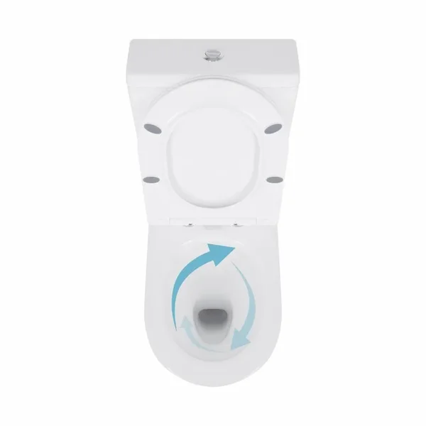 Унітаз-компакт підлоговий Qtap QT16222182TW Swan Ultra Quiet керамічний білий, безобідковий із сидінням Soft-close (QT16222182TW)