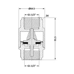 Обратный клапан Thermo Alliance Forte TAF240W40 никелированный с латунным штоком 1 1/2