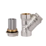 Фільтр газовий косий Thermo Alliance Standart TAS125G15 латунний нікельований 1/2
