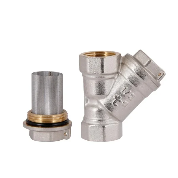 Фільтр газовий косий Thermo Alliance Standart TAS125G15 латунний нікельований 1/2