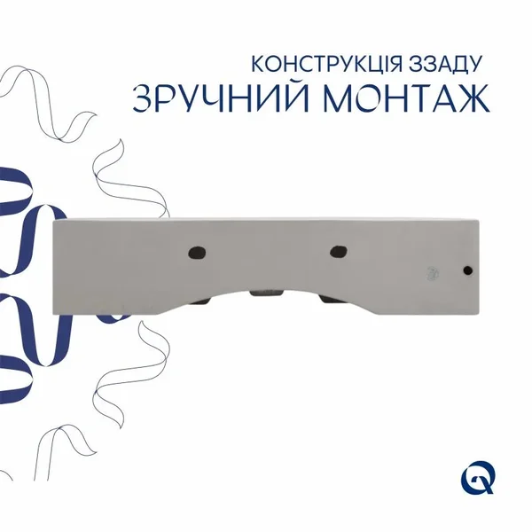 Подвесная раковина Qtap Nando LT керамическая белая 610×420 мм с керамическим донным клапаном (QT12112173WN47326)