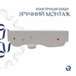 Комплект Qtap Tern: Раковина подвесная прямоугольная левая 450х250х158 мм White + Донный клапан PU02O