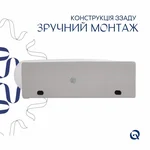 Раковина Qtap Leo керамическая белая, подвесная овальная левая с керамическим донным клапаном (QT11115011LWN47332)