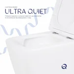 Унітаз підвісний Qtap Crow Ultra Quiet безобідковий з сідінням Soft-close QT05335170W