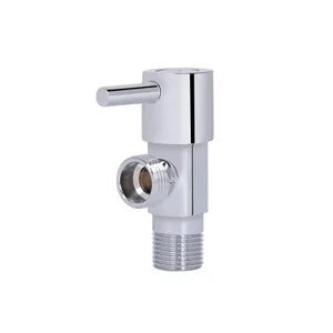 Кран угловой Thermo Alliance 1/2З Standart SF343W1515 латунный с керамической буксой и ручкой-палочкой 1/2