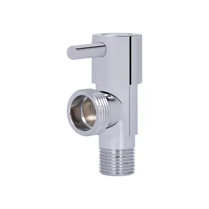 Кран угловой Thermo Alliance 1/2Н Standart SF343W1520 латунный хромированный с керамической буксой 1/2