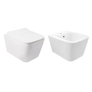Подвесной комплект 2 в 1 Qtap Crow керамический белый с безободковым унитазом Rimless (QT05335170W47434)