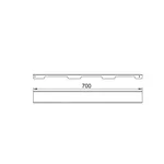 Решетка для линейного трапа Qtap SUS304 Grate FA700 из нержавеющей стали, никель, 700 мм (QTGRATENKSFA700)