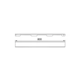 Решетка для линейного трапа Qtap SUS304 Grate FA800 из нержавеющей стали, цвет никель, 800 мм (QTGRATENKSFA800)