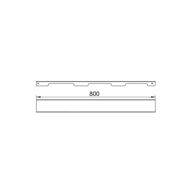 Решетка для линейного трапа Qtap SUS304 Grate FA800 из нержавеющей стали, цвет никель, 800 мм (QTGRATENKSFA800)