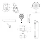 Душевой набор Qtap QTST6245102DCДуш Stenava QTST6245102DC латунный, цвет хром, 6 в 1 (QTST6245102DC47683)