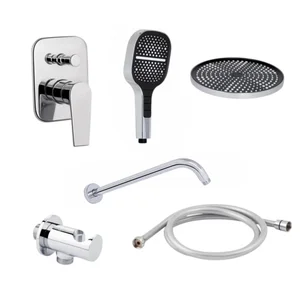 Душевой набор Qtap QTST6245102DCДуш Stenava QTST6245102DC латунный, цвет хром, 6 в 1 (QTST6245102DC47683)