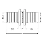 Перехідник Icma d25х35-32х44 №1032 d25х3, 5-32х4, 4 латунний під натяжну гільзу (851032GYGX05)